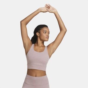 Nike Yoga Luxe Infinalon Crop Top - Smokey Mauve